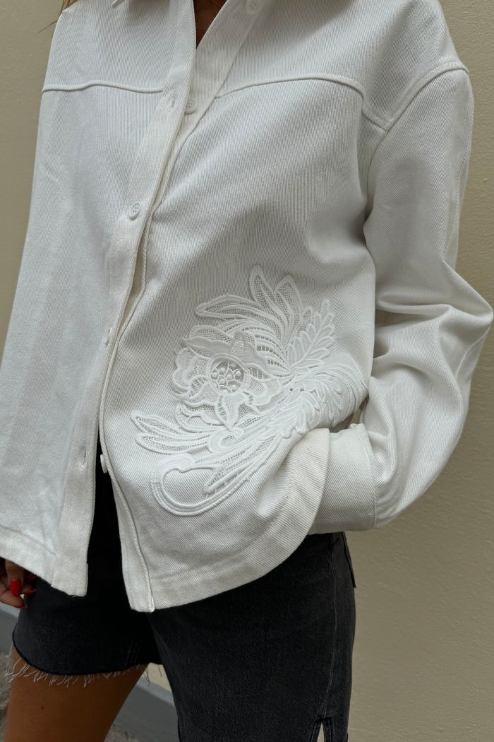 Agnete L/S Shirt, White Sand